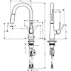 Image de Hansgrohe Talis M51 - Keukenkraan 160 met uittrekbare vuistdouche, RVS look 72815800