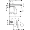 Image de Hansgrohe metropol 2gats wastafelmengkraan rechte gr. - 32525000