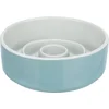 Image de Trixie - Voerbak - Anti Schrokbak - Slowfeeding - Keramiek - Grijs/Blauw - 17X17 cm - 900 ML