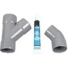 Image de Scanpart duo afvoerstuk wasmachine en condensdroger 40 mm - Grijs PVC Y-stuk - Inclusief bocht en PVC lijm