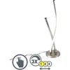 Image de Paul Neuhaus paulina - Moderne Dimbare Vloerlamp | Staande Lamp met Dimmer - 1 lichts - H 470 mm - Staal - Woonkamer | Slaapkamer | Keuken