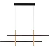 Image de LED hanglamp hanglamp woonkamerlamp plafondlamp eetkamerlamp, metaal aluminium kunststof zwart goud, Simply dimm Memory, 9,5W 1100Lm 3000K warm wit, H 120 cm