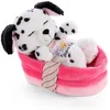 Image de Nici Dalmatische Puppy Slaapt In Mand Met Teddybeer 12 Cm Veelkleurig