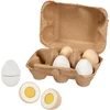 Image de GOKI Speelgoedkeuken - Eieren In Eierdoosje - Hout - Wit En Bruin - 3 Jaar