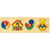 Image de GOKI Steekpuzzel - Speelgoed - 4 Delen - 30X10X2,4Cm - Hout - 1 Jaar