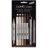 Image de COPIC hobby marker ciao 5 + 1 set, warme grijstinten