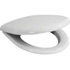 Image de Plieger Brussel Toiletbril - Universele vorm WC Bril - Thermoplast - Wit - Met Deksel - Geschikt voor toilet 70cm