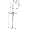 Image de Hansa Hansaprimos wastafelkraan met zijbediening met 150° draaibare uitloop 14.2cm chroom