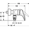 Image de Hansa Mix - Opbouw douchekraan, chroom 01670183