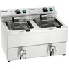 Image de Bartscher Dubbele-friteuse met aftapkranen | 58(b) x 55(d) x 41(h) cm
