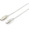 Image de USB-kabel 1 meter USB 2.0 USB A USB B Zilver, Transparant