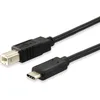 Image de USB-kabel 1 meter USB 2.0 USB B USB C Zwart