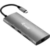 Image de Equip 133490 USB-C 9-in-1 multifunctionele adapter, HDMI 4K/60Hz, Gigabit LAN, USB 3.2 GEN1, SD/TF, 100W USB PD