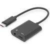 Image de Digitus Audio Adapterkabel [1x USB-C stekker - 2x USB-C bus, Jackplug female 3,5 mm] AK-300400-002-S 20.00 cm Afgescher