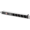 Image de Digitus DN-95433 19 inch Stekkerdoos voor patchkast 1 HE Geaarde contactdoos Geschikt voor kastdiepte: vanaf 300 mm Alu