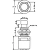 Image de Cliff CL2108C Voetschakelaar 250 V/AC 2 A 1 pedaal Bouwpakket, Bedieningsknop gewelfd 2x wisselcontact 1 stuk(s)