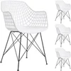 Image de Tuinstoel ALICANTE, set van 4 - wit/zwart