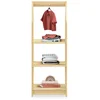 Image de Kinderplank SALLY huisvorm, naturel - Montessori kinderplank met 3 planken, praktische haken voor organisatie. Planken voor kinderkamer, kindermeubilair, kinderkledingkast - Hoofdafbeelding
