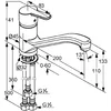 Image de Kludi Logo Keukenmengkraan 11cm 3/8 inch flexibele slang 1 kraangat temperatuurbegrenzing Chroom glans