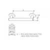 Image de KEUCO PLAN Care grijporail, 482 mm, horizontale of verticale montage, 34901010400