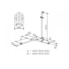 Image de KEUCO PLAN Care doucheglijstang met douchestang, breedte 1097mm, diepte 1097mm, hoogte 1263mm, 34915019911