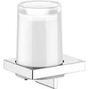 Image de KEUCO Lotion dispenser metaal verchroomd en kristalglas, inhoud navulbaar ca. 180 ml, zeepdispenser voor badkamer en gastentoilet, wandmontage, Edition 11