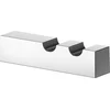 Image de KEUCO Dubbele handdoekhaak van metaal, hoogglans verchroomd, voor badkamer, met twee haken voor handdoeken en badjassen, wandhaken, Edition 90 Square