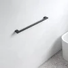 Image de KEUCO Badhanddoekhouder van metaal, zwart mat, 60 cm lang, voor badkamer of sauna, voor handdoeken, wandmontage, handdoekstang, Plan Black Selection