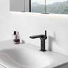 Image de KEUCO Eengreepsmengkraan, wastafelarmatuur voor handwastafel in badkamer en gastentoilet, hoogte: 22 cm, design kraan, waterkraan zwart mat, Edition 11 Black Selection