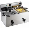 Image de Saro Dubbele Friteuse met aftapkraan - 2 x 8 liter - element verwijderbaar - professioneel - ideaal voor gescheiden bakken van glutenvrij of vegetarisch - 2 jaar garantie - model PROFRI 88 V