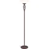 Image de Trio leuchten - LED Vloerlamp - E27 Fitting - 2-lichts - Rond - Roestkleur - Aluminium