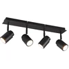 Image de TRIO ANGELO - Spot - Zwart mat - excl. 4x GU10 3 W - Plafondbevestiging - Badkamerverlichting