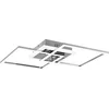 Image de Reality - LED Plafondlamp - Plafondverlichting - 25W - Natuurlijk Wit 4000K - Dimbaar - Vierkant - Chroom - Aluminium