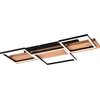 Image de Trio leuchten - LED Plafondlamp - Plafondverlichting - 30W - Warm Wit 3000K - Dimbaar - Rechthoek - Zwart - Aluminium