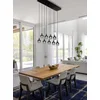 Image de Trio leuchten - LED Hanglamp - Hangverlichting - E14 Fitting - 9-lichts - Rechthoek - Zwart - Aluminium