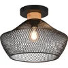 Image de Reality - LED Plafondlamp - Plafondverlichting - E27 Fitting - Rond - Zwart - Aluminium