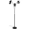 Image de TRIO LUMINA - Vloerlamp - Zwart - ecxl. 3x E14 28W - Voetschakelaar - Verchroomd glas