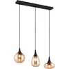 Image de TRIO LUMINA - Hanglamp - Zwart mat - excl. 3x E14 40W - Amber glas