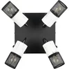 Image de TRIO TOSH - Spot - Zwart-wit - excl. 4x E14 15W- Plafondspot - Houten elementen in wit