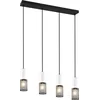 Image de TRIO TOSH - Hanglamp - Zwart-wit - excl. 4x E27 40W - Aanpasbaar in hoogte