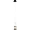Image de TRIO TOSH - Hanglamp - Zwart-wit - excl. 1x E27 40W - Aanpasbaar in hoogte - Houten elementen in wit