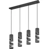 Image de Trio Leuchten - Hanglamp Stream 4 lichts L 80 cm zwart