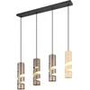 Image de 4-lichts koker hanglamp Stream bruine tinten - 364000417