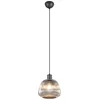 Image de TRIO TARIFA - Hanglamp - Zwart mat - Industrieel Rookglas - excl. 1x E27 4 W - Plafondbevestiging - In hoogte verstelbaar