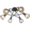 Image de TRIO TARIFA - Plafondlamp - Zwart mat - excl. 6x E14 4 W - Plafondbevestiging