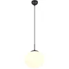 Image de Ovale hanglamp Fomento Ø 30cm - zwart met wit glas - 363100132