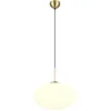 Image de Ovale hanglamp Fomento Ø 40cm - messing met wit glas - 363190108