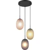 Image de TRIO FACETTE - Hanglamp - Zwart mat - excl. 3x E27 4 W - Plafondbevestiging - In hoogte verstelbaar