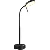 Image de REALITY MORENO - Tafellamp - Bureaulamp - Zwart mat - Oplaadbaar - incl. 1x SMD 3 W - Sensor dimmer - Instelbare lichtkleur - Flexibel - Geheugenfunctie - Accuvoeding - USB-C aansluiting - Inclusief oplaadstation