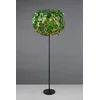 Image de Staande lamp Woonkamerlamp Slaapkamerlamp Bijzetlamp Vloerlamp, metaal kunststof zwart groen blad design, 3 vlammen E14, H 180 cm
